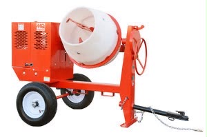 Towable concrete mixer